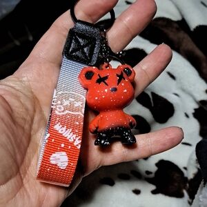 Red and Black Bear Keychain